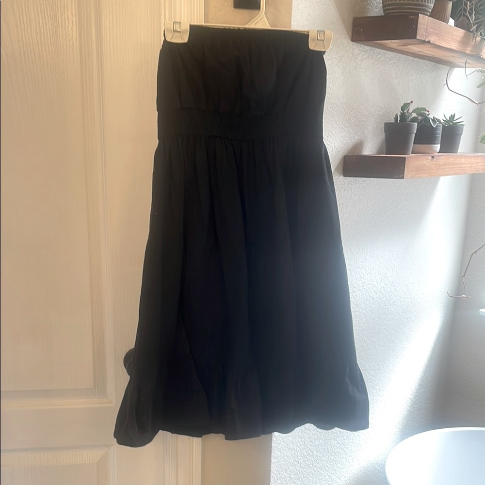 Anthropologie Fei black strapless sundress